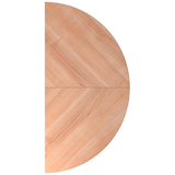 Artikelbild 1 für HAMMERBACHER Anbautisch höhenverstellbar LA160 nussbaum, silber halbrund 80,0 x 160,0 x 65,5 - 82,5 cm, Artikelnummer 658296