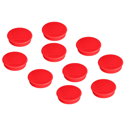 Artikelbild für FRANKEN Magnet rot, Kunststoff Ø 3,8 cm, 10 St., Artikelnummer 670069
