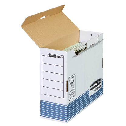 Artikelbild für Bankers Box Archivboxen Bankers Box weiß/blau 10,8 x 26,5 x 32,7 cm, 10 St., Artikelnummer 693259