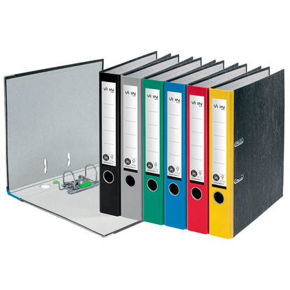 Artikelbild 7 für VON LEITZ Ordner schwarz mamoriert Karton 5,0 cm DIN A4, 1 St., Artikelnummer 635676