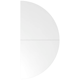 Artikelbild 1 für HAMMERBACHER Anbautisch höhenverstellbar LA160 weiß, silber halbrund 80,0 x 160,0 x 65,5 - 82,5 cm, Artikelnummer 658315