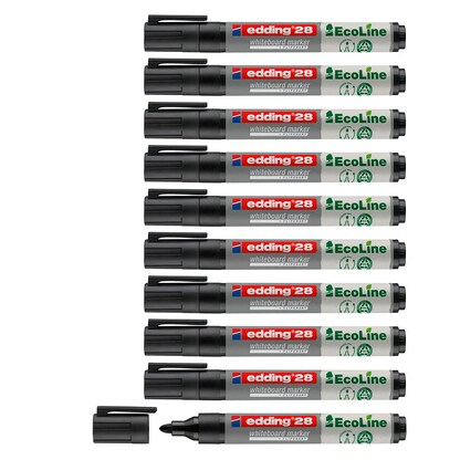 Artikelbild für edding 28 Ecoline Whiteboard-Marker-Set schwarz 1,5 - 3,0 mm, 10 St., Artikelnummer 494937