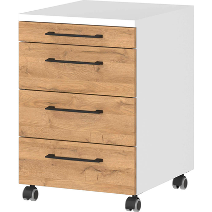 Artikelbild für GERMANIA Profi 3.0 Rollcontainer weiß, grandson-eiche 4 Auszüge 42,0 x 49,0 x 61,0 cm, Artikelnummer 386407