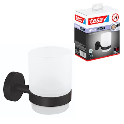 Artikelbild für tesa Zahnputzbecherhalter MOON schwarz, weiß, 1 St., Artikelnummer 554768