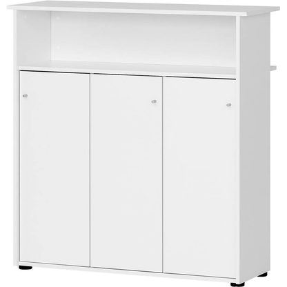 Artikelbild 4 für MÖBELPARTNER Empfangstheke 400 3 Türen und Fachböden, weiß 107,0 x 44,0 x 110,5 cm, Artikelnummer 824013