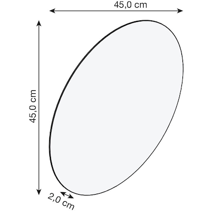 Artikelbild 2 für MÖBELPARTNER Spiegel Smash 701901 weiß 45,0 x 2,0 x 45,0 cm, Artikelnummer 254929
