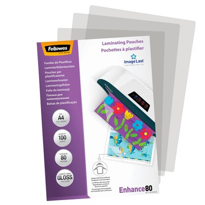 Artikelbild für Fellowes Enhance80 ImageLast Laminierfolien glänzend für A4 80 micron, 100 St., Artikelnummer 306746