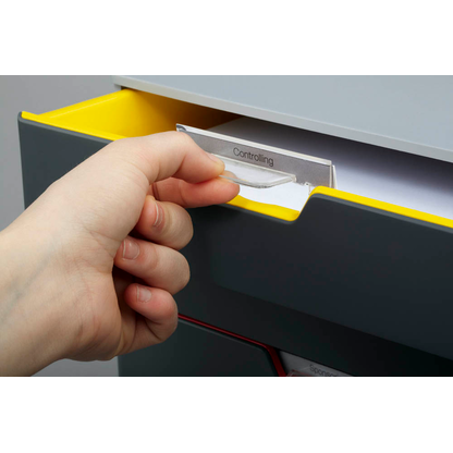 Artikelbild 2 für AKTION: DURABLE Schubladenbox VARICOLOR® dunkelgrau mit bunten Farblinien 760427, DIN A4 mit 4 Schubladen, 1 St., Artikelnummer 346561