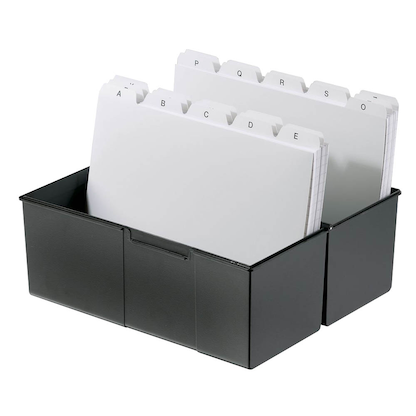 Artikelbild für HAN Karteikasten DIN A5 für 450 Karteikarten schwarz mit Deckel, Artikelnummer 813670