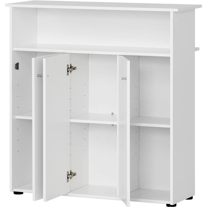 Artikelbild 5 für MÖBELPARTNER Empfangstheke 400 3 Türen und Fachböden, weiß 107,0 x 44,0 x 110,5 cm, Artikelnummer 824013