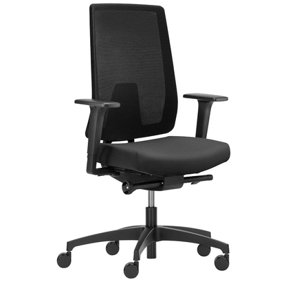 Artikelbild für Dauphin Bürostuhl Indeed mesh SLP, ID 7056_SLPP1 Stoff schwarz, Gestell schwarz, Artikelnummer 125759