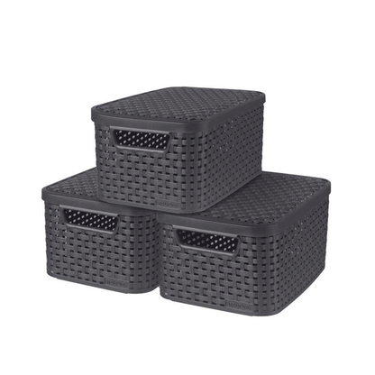 Artikelbild für curver STYLE S Aufbewahrungsboxen anthrazit 29,1 x 19,8 x 14,2 cm, 3 St., Artikelnummer 744819
