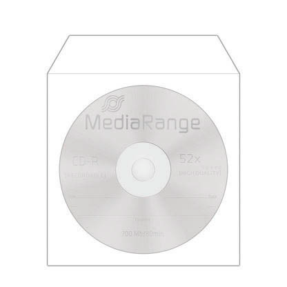 Artikelbild 2 für MediaRange 1er CD-/DVD-Hüllen weiß, 100 St., Artikelnummer 352702