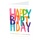 Artikelbild 1 für LUMA Geburtstagskarte Schrift bunt LU1987 DIN B6, 1 St., Artikelnummer 559441