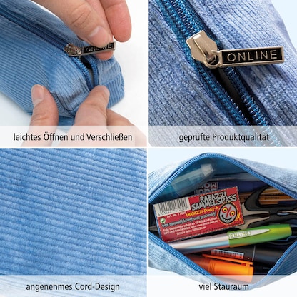 Artikelbild 4 für ONLINE® Schlampermäppchen blau, 22,0 x 7,0 cm, Artikelnummer 237739