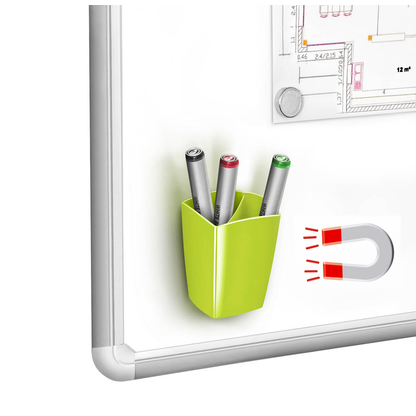 Artikelbild für cep magnetischer Stiftehalter anis-grün Polystyrol 2 Fächer 7,8 x 7,4 x 9,5 cm, Artikelnummer 260245