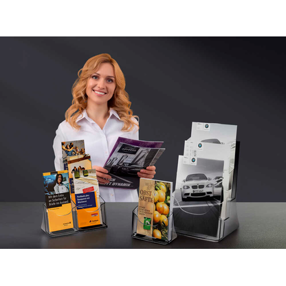 Artikelbild 4 für SIGEL Tischprospekthalter transparent 1/3 DIN A4 12,2 x 7,5 x 20,0 cm, 1 St., Artikelnummer 860981