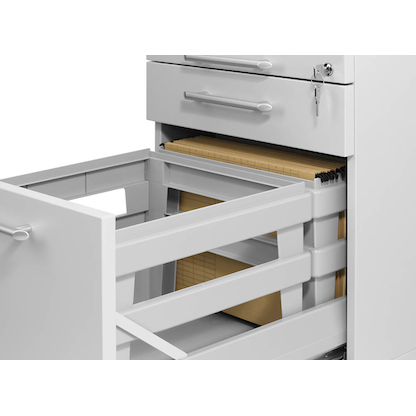 Artikelbild 10 für HAMMERBACHER Solid Rollcontainer lichtgrau 3 Auszüge 42,8 x 80,0 x 51,2 cm, Artikelnummer 293542