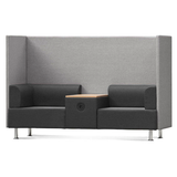 Artikelbild 1 für rocada 2-Sitzer Besprechungsecke Soft Seating schwarz, grau grau Stoff 200,0 x 68,0 x 137,0 cm, 1 St., Artikelnummer 686035