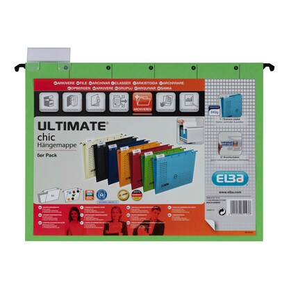 Artikelbild 4 für ELBA Hängemappen chic ULTIMATE grün, 5 St., Artikelnummer 602094