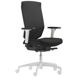 Artikelbild 1 für Dauphin Bürostuhl @Just evo mesh Stoff schwarz, Gestell weiß, Artikelnummer 125787