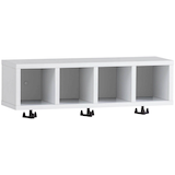 Artikelbild 1 für MÖBELPARTNER Hängeregal Lugo 157369 weiß 59,8 x 17,6 x 16,2 cm, Artikelnummer 323638