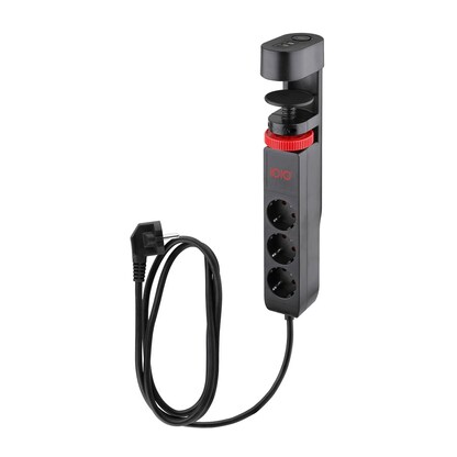 Artikelbild für IOIO SL 3000 3-fach Tischsteckdose 1,5 m schwarz mit USB-Buchse, Artikelnummer 508947