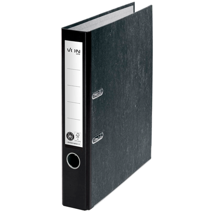 Artikelbild für VON LEITZ Ordner schwarz mamoriert Karton 5,0 cm DIN A4, 1 St., Artikelnummer 635676