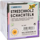 Artikelbild 1 für folia Bastelzubehör Streichholzschachteln S weiß 10 St., Artikelnummer 962617