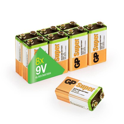 Artikelbild für GP Batterie SUPER Alkali-Mangan E-Block 9,0 V, 8 St., Artikelnummer 515021