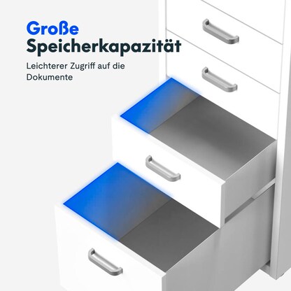 Artikelbild 9 für FlexiSpot Rollcontainer weiß 5 Auszüge 28,0 x 41,0 x 69,0 cm, Artikelnummer 656369