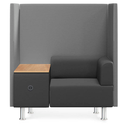 Artikelbild 2 für rocada Besprechungsecke Soft Seating schwarz, grau grau Stoff 125,0 x 68,0 x 137,0 cm, 1 St., Artikelnummer 686042