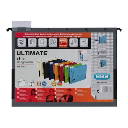 Artikelbild 4 für ELBA Hängetaschen chic ULTIMATE anthrazit, 5 St., Artikelnummer 602169