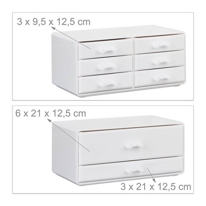 Artikelbild 9 für relaxdays Make-Up-Organizer weiß, 1 St., Artikelnummer 762783