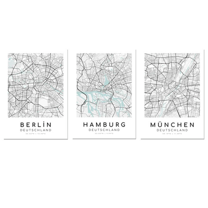 Artikelbild für LUMA Poster-Set Stadtplan, Karton, Artikelnummer 114896