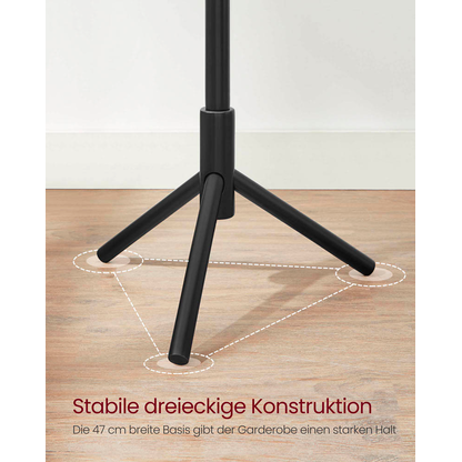 Artikelbild 3 für VASAGLE Kleiderständer schwarz Holz 8 Haken 47,0 x 175,0 cm, Artikelnummer 260776