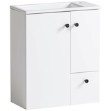 Artikelbild 1 für MÖBELPARTNER Waschbecken mit Unterschrank Lugo 157396 weiß 70,7 x 17,0 x 76,8 cm, Artikelnummer 323657