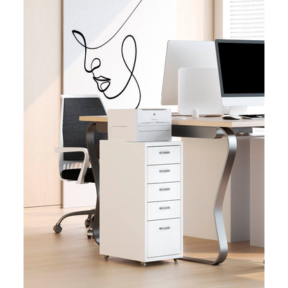 Artikelbild 3 für FlexiSpot Rollcontainer weiß 5 Auszüge 28,0 x 41,0 x 69,0 cm, Artikelnummer 656369