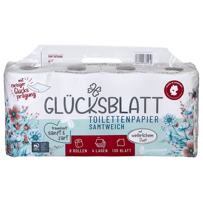 Artikelbild 3 für GLÜCKSBLATT Toilettenpapier samtweich 4-lagig, 8 Rollen, Artikelnummer 671759