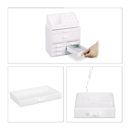 Artikelbild 6 für relaxdays Make-Up-Organizer weiß, 1 St., Artikelnummer 762783