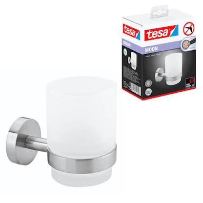 Artikelbild für tesa Zahnputzbecher MOON silber, weiß, 1 St., Artikelnummer 554594