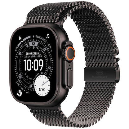 Artikelbild für Apple Watch Ultra 3 Milanaise Armband Medium schwarz, Artikelnummer 715266