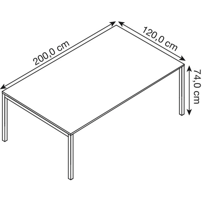 Artikelbild 2 für BISLEY Konferenztisch Cito grauweiß, silber rechteckig, 4-Fuß-Gestell silber, 200,0 x 120,0 x 74,0 cm, Artikelnummer 257340
