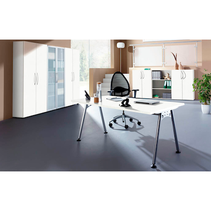 Artikelbild 4 für HAMMERBACHER Solid SC50 Standcontainer weiß 5 Auszüge Metall-Bügelgriff chrom 42,8 x 80,0 x 72,0 - 76,0 cm, Artikelnummer 982991