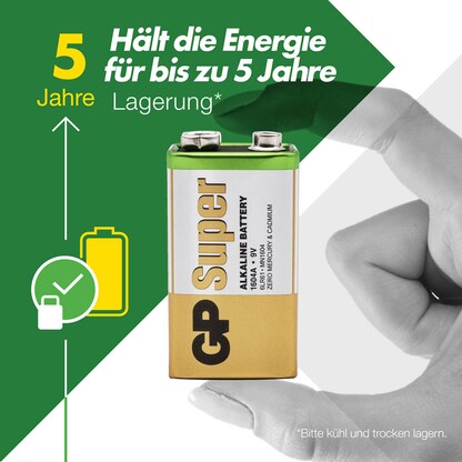 Artikelbild 3 für GP Batterie SUPER Alkali-Mangan E-Block 9,0 V, 8 St., Artikelnummer 515021