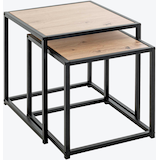 Artikelbild 1 für HAKU Möbel Beistelltische-Set rechteckig MDF-Platte eiche, 2 St., Artikelnummer 200448