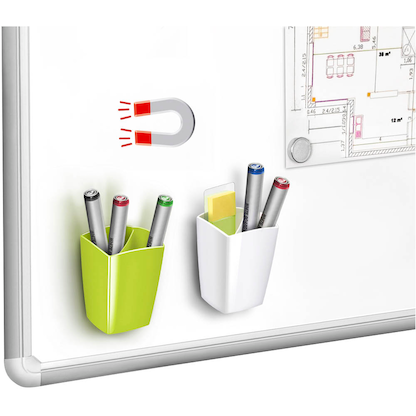 Artikelbild 2 für cep magnetischer Stiftehalter weiß Polystyrol 2 Fächer 7,8 x 7,4 x 9,5 cm, Artikelnummer 260260