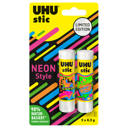 Artikelbild für UHU Neon Edition Klebestifte 8,2 g, 2 St., Artikelnummer 652988
