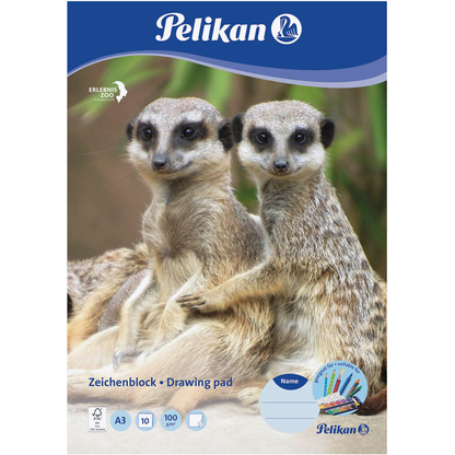 Artikelbild 5 für Pelikan Zeichenblock Zoo DIN A3 100 g/qm, 10 Blatt, 1 Block, Artikelnummer 612940