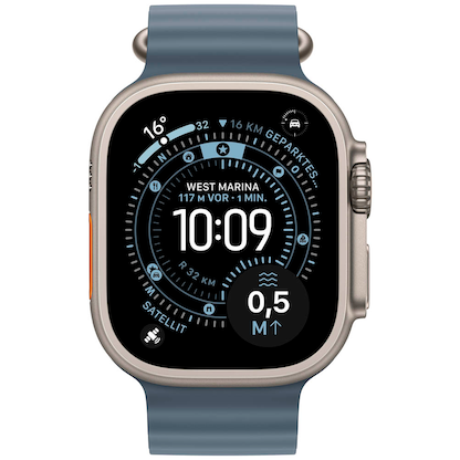 Artikelbild 2 für Apple Watch Ultra 3 Ocean Armband maritimblau, natur, Artikelnummer 715179